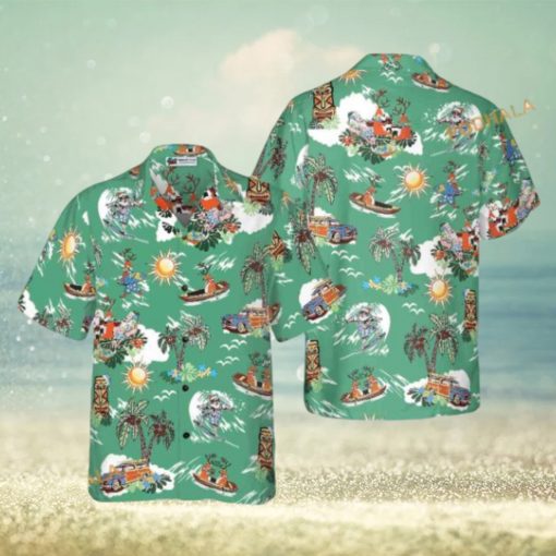 Santa Claus Hawaiian Shirt, Mens Christmas Hawaiian Shirt