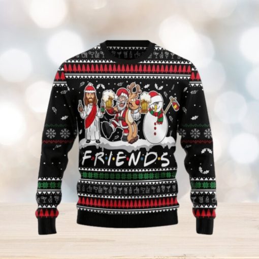 Santa Claus Jesus Friend of Ugly Christmas Sweater