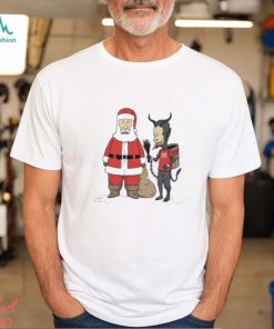 Santa Claus and Krampus Christmas is cool shirt
