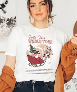 Santa Claus world tour Christmas tree shirt