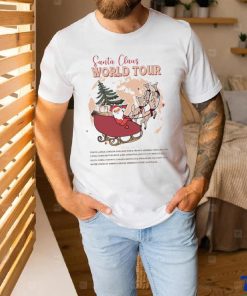 Santa Claus world tour Christmas tree shirt