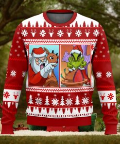 Santa Clause Grinch Yelling Meme Ugly Christmas Sweater 2023 Christmas Gift 3D Sweater