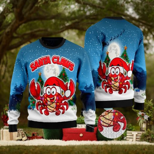 Santa Claws Crabs Ugly Christmas Sweater