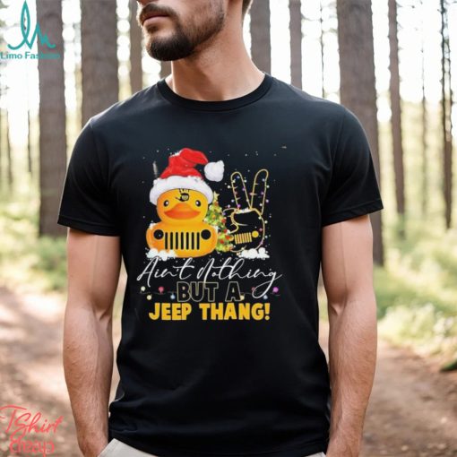 Santa Duck Ain’t Nothin But A Jeep Thang Christmas Shirt