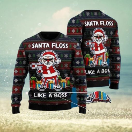 Santa Floss Like A Boss Ugly Christmas Sweater