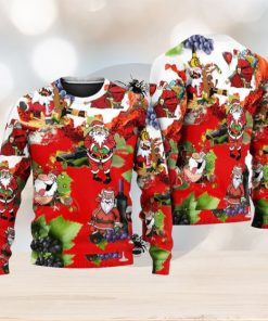 Santa Get Drunk At Christmas Party Ugly Christmas Sweater Funny Gift For Men And Women Family Holidays