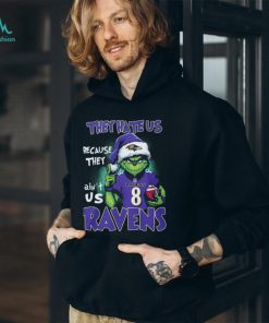 Santa Grich They Hate Us Because They Ain't Us Ravens 83 Ravens Shirt