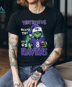 Santa Grich They Hate Us Because They Ain't Us Ravens 83 Ravens Shirt