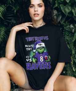 Santa Grich They Hate Us Because They Ain't Us Ravens 83 Ravens Shirt