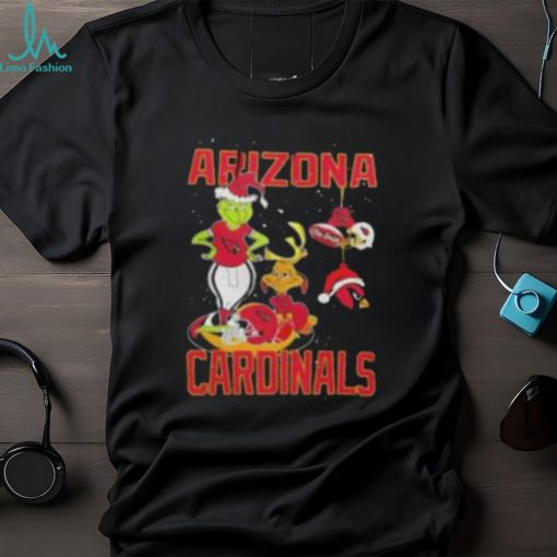 Santa Grinch And Dog Arizona Cardinals Christmas Shirt