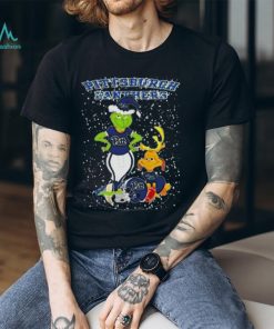 Santa Grinch And Dog Pittsburgh Panthers Herd Helmet Merry Christmas TShirt