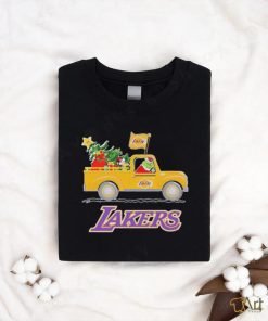 Santa Grinch And Max On Truck Los Angeles Lakers Shirt