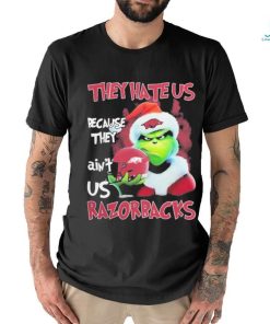 Santa Grinch Christmas They Hate Us Because Ain’t Us Arkansas Razorbacks T shirt