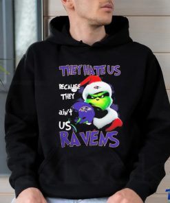 Santa Grinch Christmas They Hate Us Because Ain’t Us Baltimore Ravens T shirt