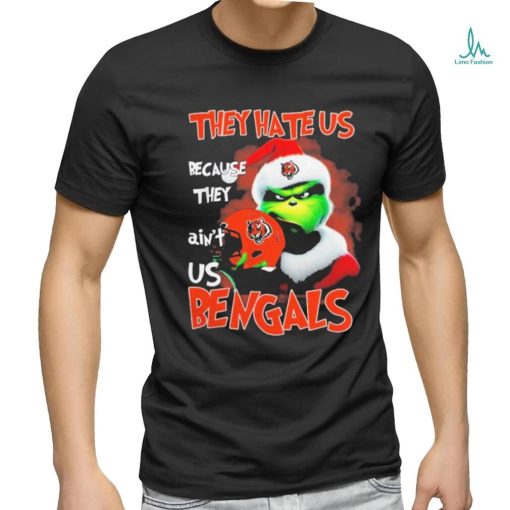 Santa Grinch Christmas They Hate Us Because Ain’t Us Cincinnati Bengals T shirt