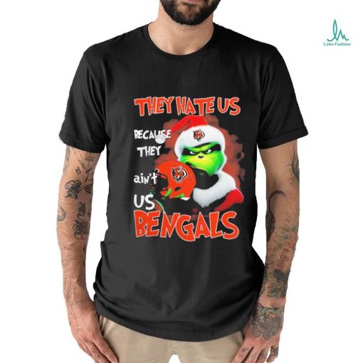 Santa Grinch Christmas They Hate Us Because Ain’t Us Cincinnati Bengals T shirt