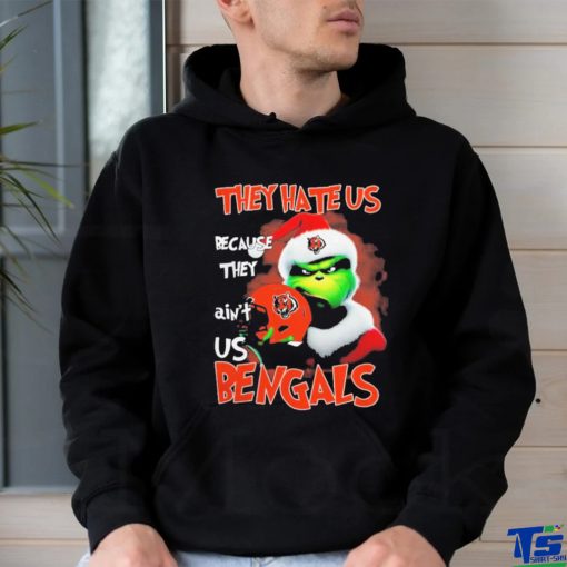 Santa Grinch Christmas They Hate Us Because Ain’t Us Cincinnati Bengals T shirt