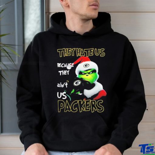 Santa Grinch Christmas They Hate Us Because Ain’t Us Green Bay Packers T shirt