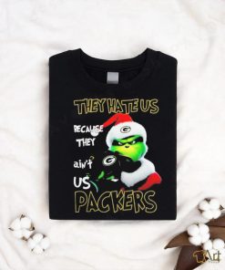 Santa Grinch Christmas They Hate Us Because Ain’t Us Green Bay Packers T shirt