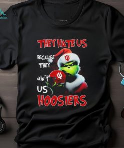 Santa Grinch Christmas They Hate Us Because Ain’t Us Indiana Hoosiers Shirt