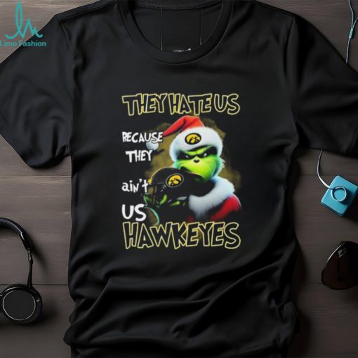 Santa Grinch Christmas They Hate Us Because Ain’t Us Iowa Hawkeyes Shirt