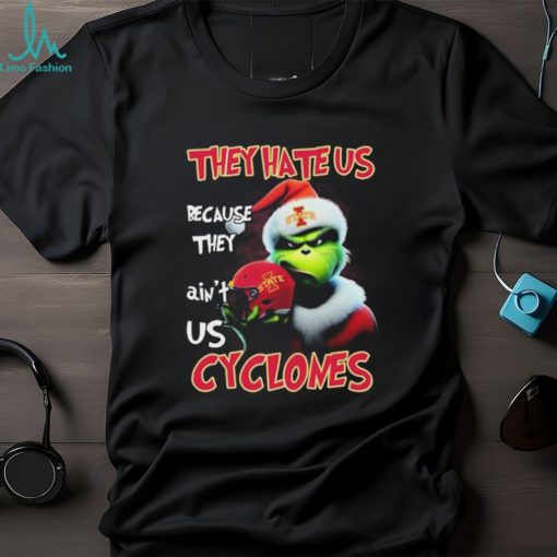 Santa Grinch Christmas They Hate Us Because Ain’t Us Iowa State Cyclones Shirt