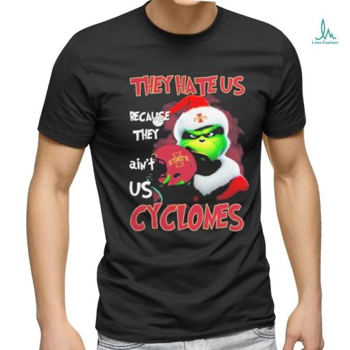 Santa Grinch Christmas They Hate Us Because Ain’t Us Iowa State Cyclones T shirt