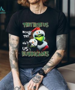 Santa Grinch Christmas They Hate Us Because Ain’t Us Miami Hurricanes Shirt