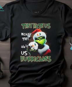 Santa Grinch Christmas They Hate Us Because Ain’t Us Miami Hurricanes Shirt