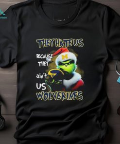 Santa Grinch Christmas They Hate Us Because Ain’t Us Michigan Wolverines Shirt