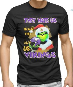 Santa Grinch Christmas They Hate Us Because Ain’t Us Minnesota Vikings T shirt