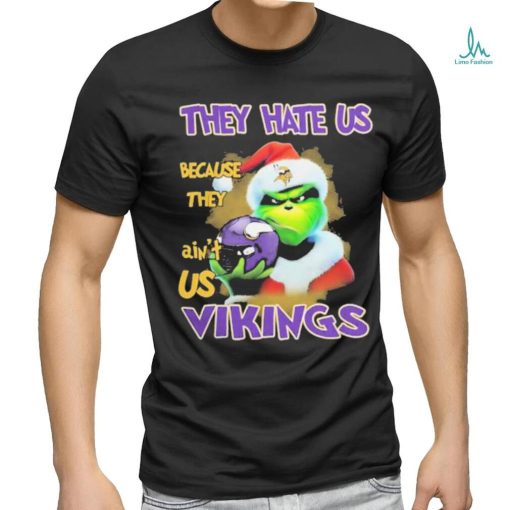 Santa Grinch Christmas They Hate Us Because Ain’t Us Minnesota Vikings T shirt