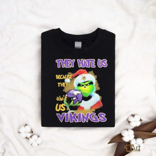 Santa Grinch Christmas They Hate Us Because Ain’t Us Minnesota Vikings T shirt