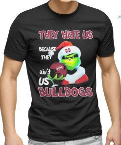 Santa Grinch Christmas They Hate Us Because Ain’t Us Mississippi State Bulldogs T shirt