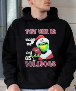 Santa Grinch Christmas They Hate Us Because Ain’t Us Mississippi State Bulldogs T shirt