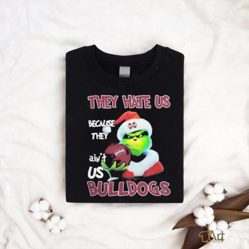 Santa Grinch Christmas They Hate Us Because Ain’t Us Mississippi State Bulldogs T shirt