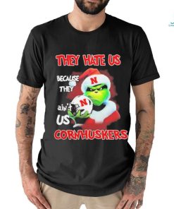 Santa Grinch Christmas They Hate Us Because Ain’t Us Nebraska Cornhuskers T shirt