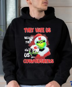 Santa Grinch Christmas They Hate Us Because Ain’t Us Nebraska Cornhuskers T shirt