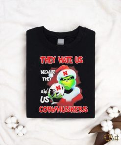 Santa Grinch Christmas They Hate Us Because Ain’t Us Nebraska Cornhuskers T shirt