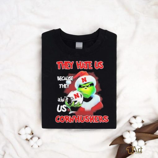 Santa Grinch Christmas They Hate Us Because Ain’t Us Nebraska Cornhuskers T shirt