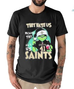 Santa Grinch Christmas They Hate Us Because Ain’t Us New Orleans Saints T shirt