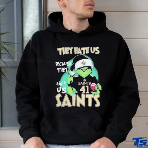 Santa Grinch Christmas They Hate Us Because Ain’t Us New Orleans Saints T shirt