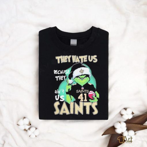 Santa Grinch Christmas They Hate Us Because Ain’t Us New Orleans Saints T shirt