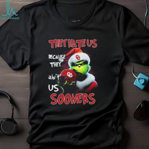 Santa Grinch Christmas They Hate Us Because Ain’t Us Oklahoma Sooners Shirt