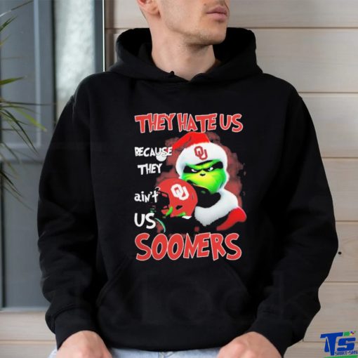 Santa Grinch Christmas They Hate Us Because Ain’t Us Oklahoma Sooners T shirt