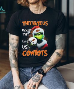 Santa Grinch Christmas They Hate Us Because Ain’t Us Oklahoma State Cowboys Shirt