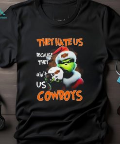 Santa Grinch Christmas They Hate Us Because Ain’t Us Oklahoma State Cowboys Shirt