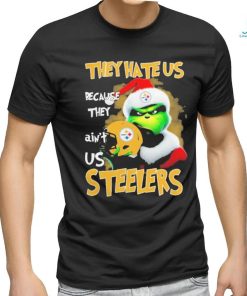 Santa Grinch Christmas They Hate Us Because Ain’t Us Pittsburgh Steelers T shirt