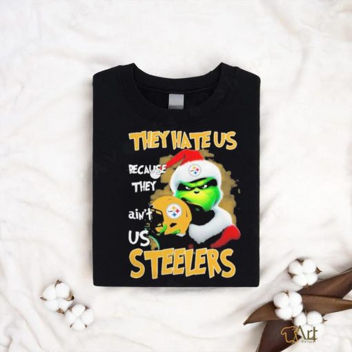 Santa Grinch Christmas They Hate Us Because Ain’t Us Pittsburgh Steelers T shirt