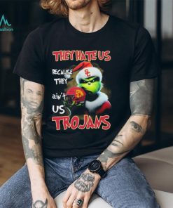 Santa Grinch Christmas They Hate Us Because Ain’t Us USC Trojans Shirt